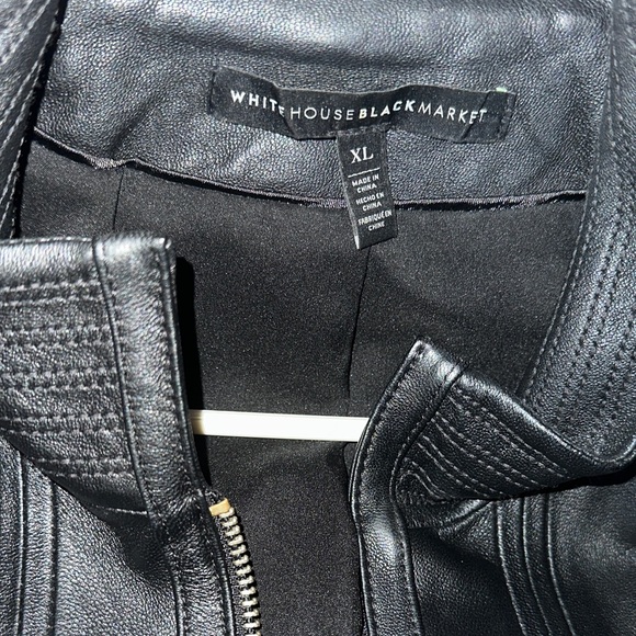 Women's Black Leather Jacket - Picture 3 of 5